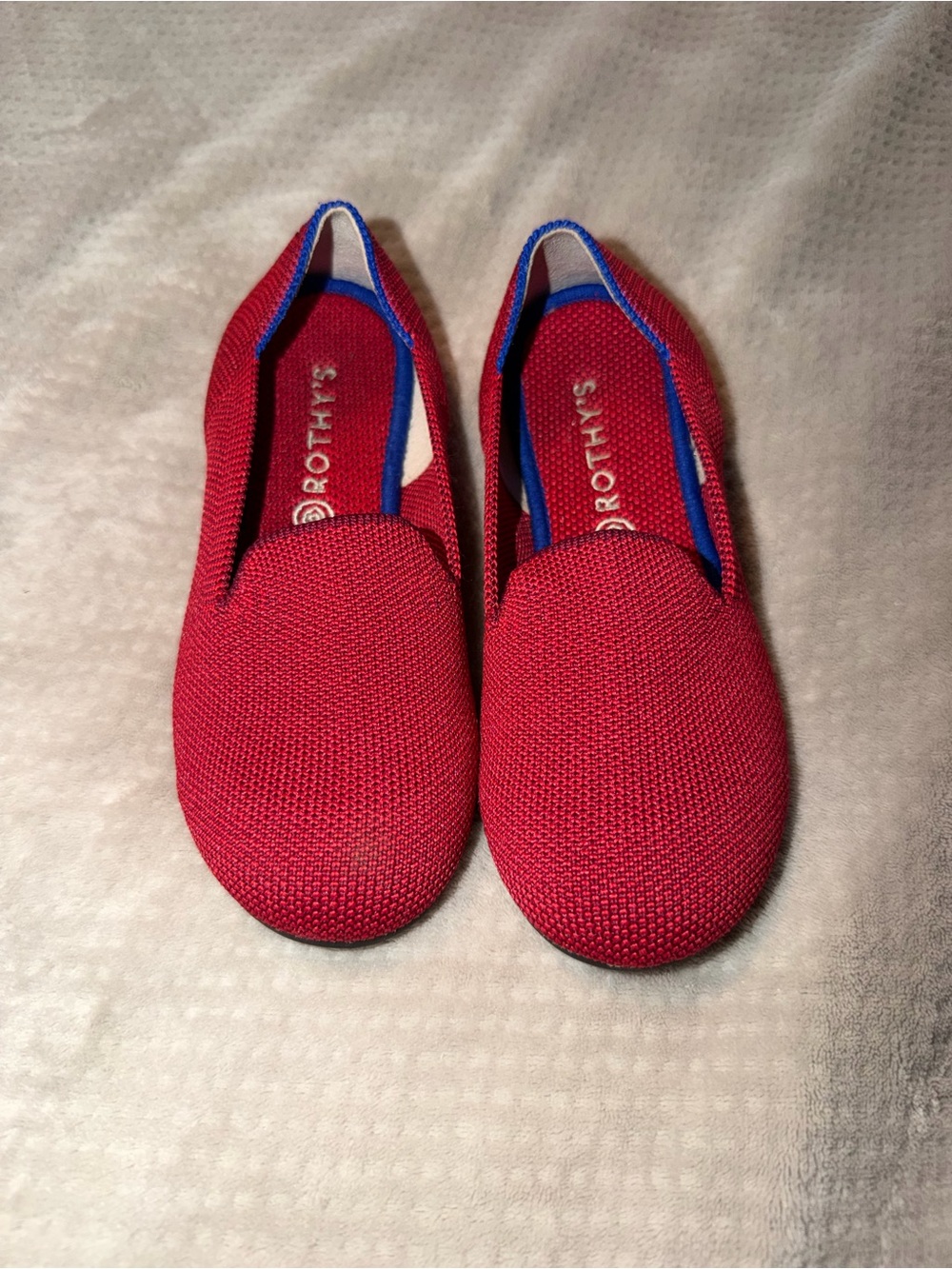 Rothy's Kids Red Knit Slip-On Shoes size 13